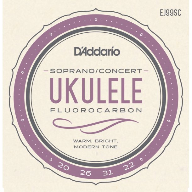 D'Addario EJ99SC Ukulele Sopran/Concert FluoroCarbon